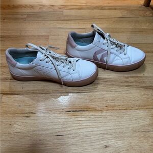 Dr. Scholl's White and Pink Sneakers